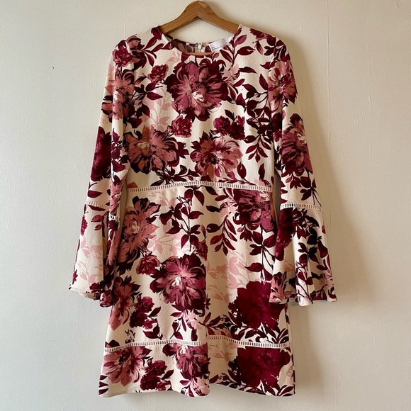 Charles Henry Floral Dress- White and Red- Size M - Picture 1 of 5